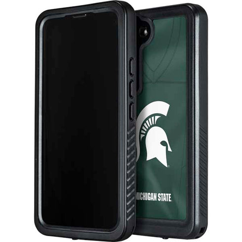 Michigan State University Green Jersey Galaxy S24 Plus Waterproof Case